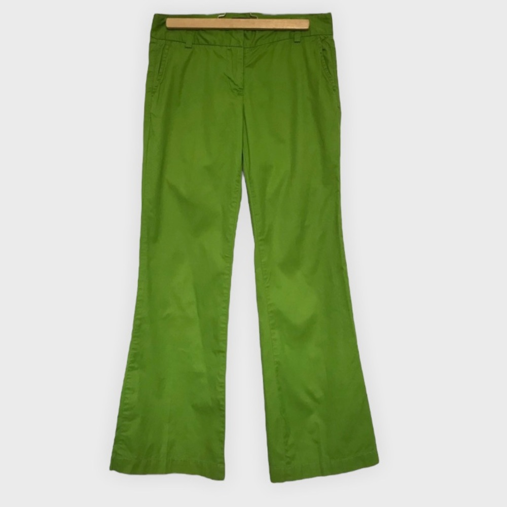 J.Crew green low fit career pants